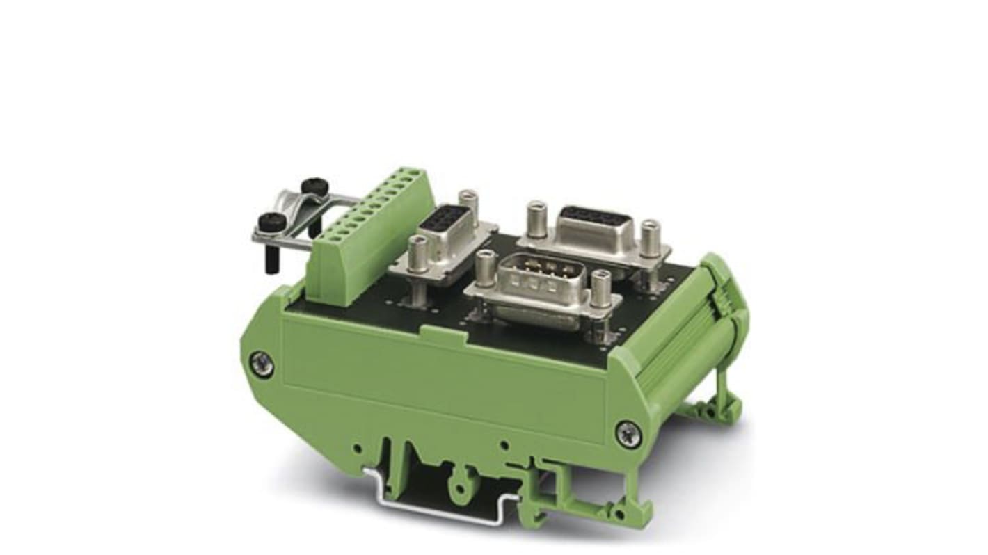 Modulo I/O PLC Phoenix Contact 2760623, grado di protezione IP20, montaggio su guida DIN, dimensioni 56 x 89,6 x 48 mm.