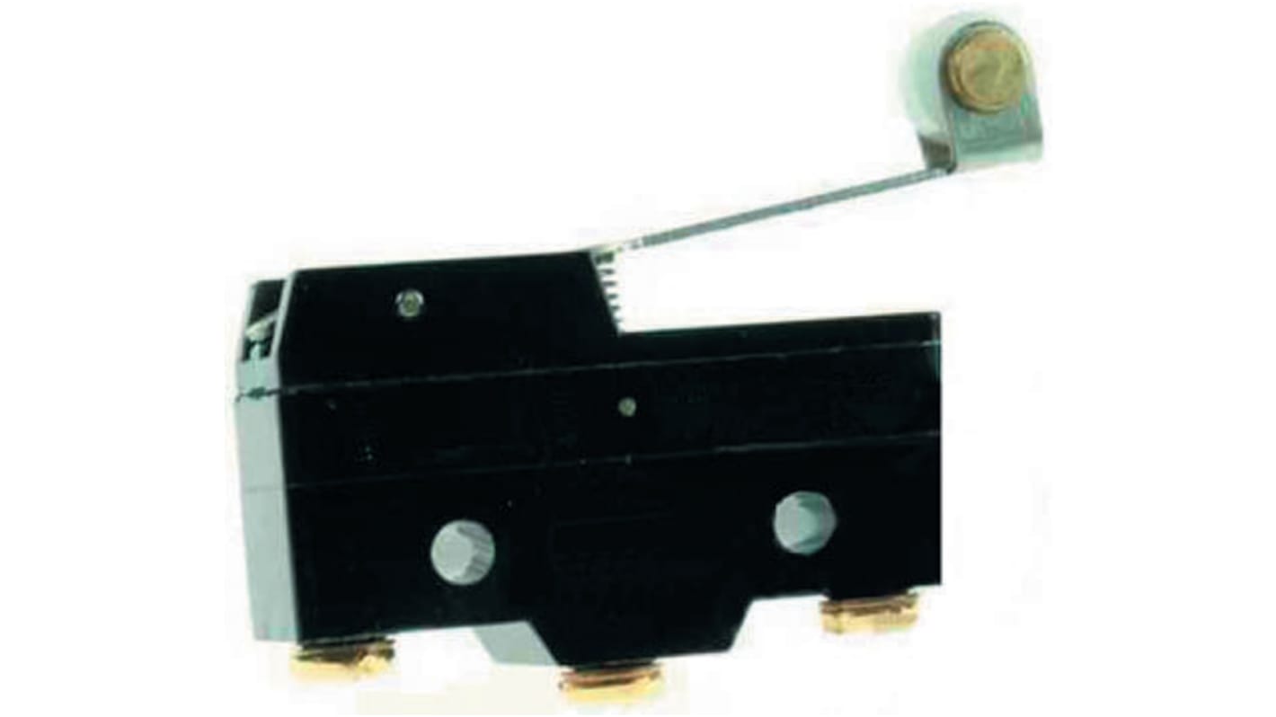 Interruttore di fine corsa Omron Z-15GD, stantuffo NO/NC, montaggio laterale, dimensioni 49.2 mm x 24.2 mm x 17.45 mm.