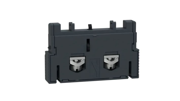 Contatto ausiliario Schneider Electric GVAE1, 2 contatti (1 N/C + 1 N/A), montaggio frontale - Affidabilità e compattezza per circuiti di controllo.