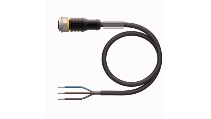 Sensore fotoelettrico cilindrico Banner T30SP6RQ, rilevamento fino a 60 m, uscita PNP, con connettore M12, IP69K.