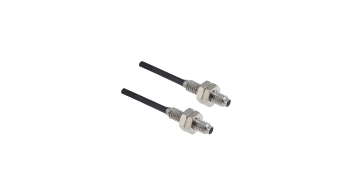 Sensore per fibre ottiche Baumer FCE 200C1Y00, alimentazione 10-30 V c.c., distanza di rilevamento 45 mm, dimensioni 27 x 10,4 x 14 mm.