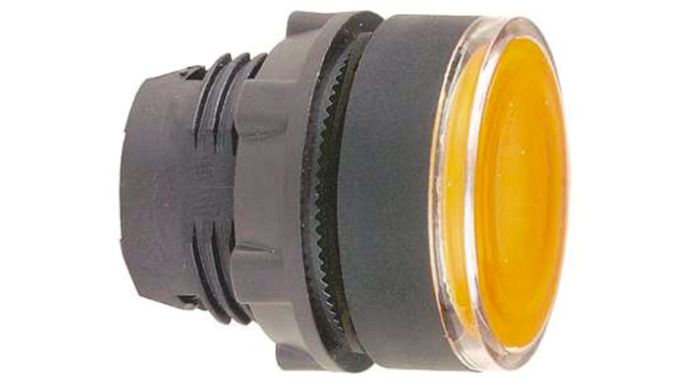 Attuatore pulsante instabile Schneider Electric, testa rotonda illuminata arancione, diametro 22mm, grado di protezione IP66/IP67/IP69K.