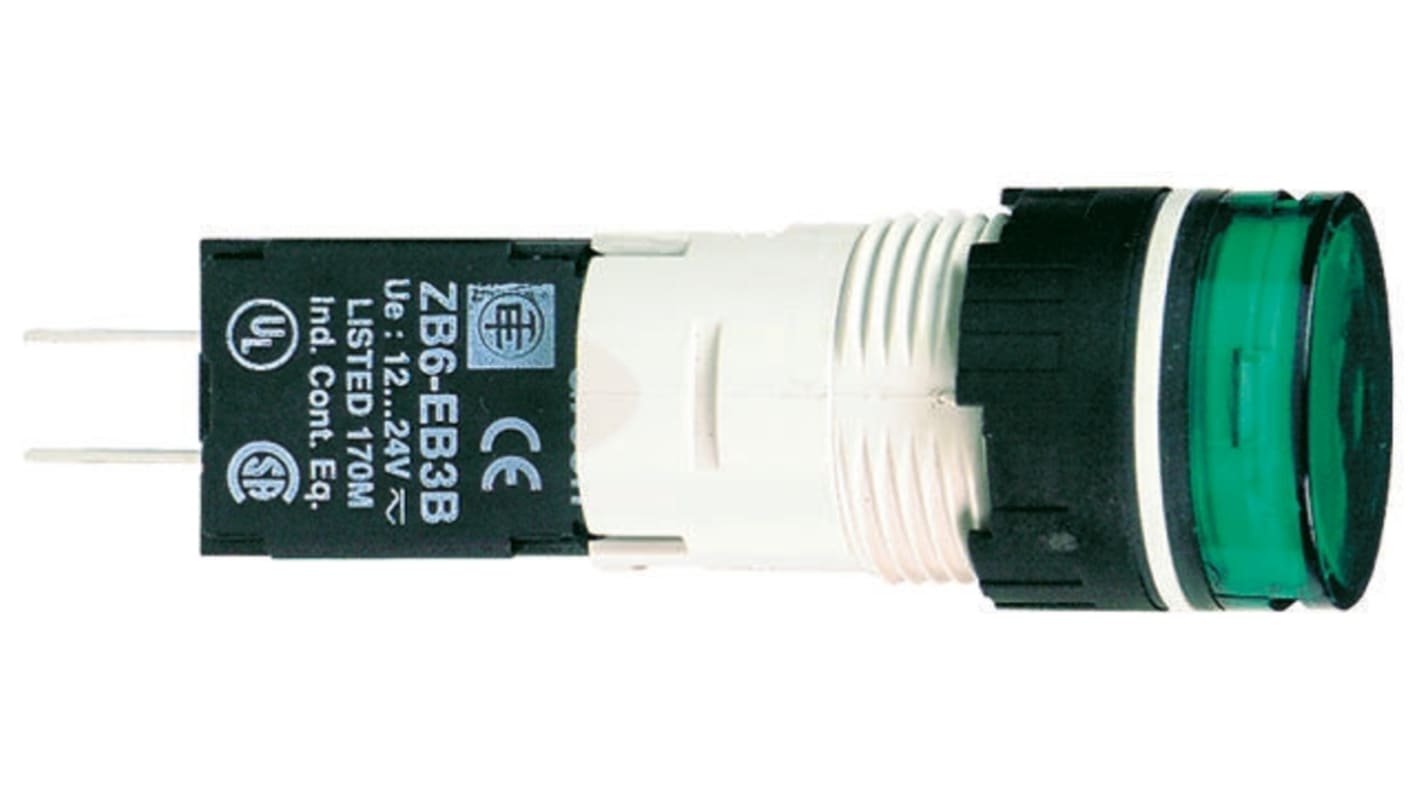 Testa spia circolare Schneider Electric ZB6AV6 16mm, Montaggio a pannello, IP65 - Ideale per applicazioni industriali.