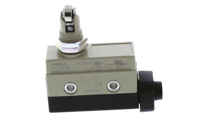 Interruttore di fine corsa Omron ZC-Q2155, stantuffo NO/NC, protezione IP67, dimensioni 69.4mm x 70mm x 21.7mm.