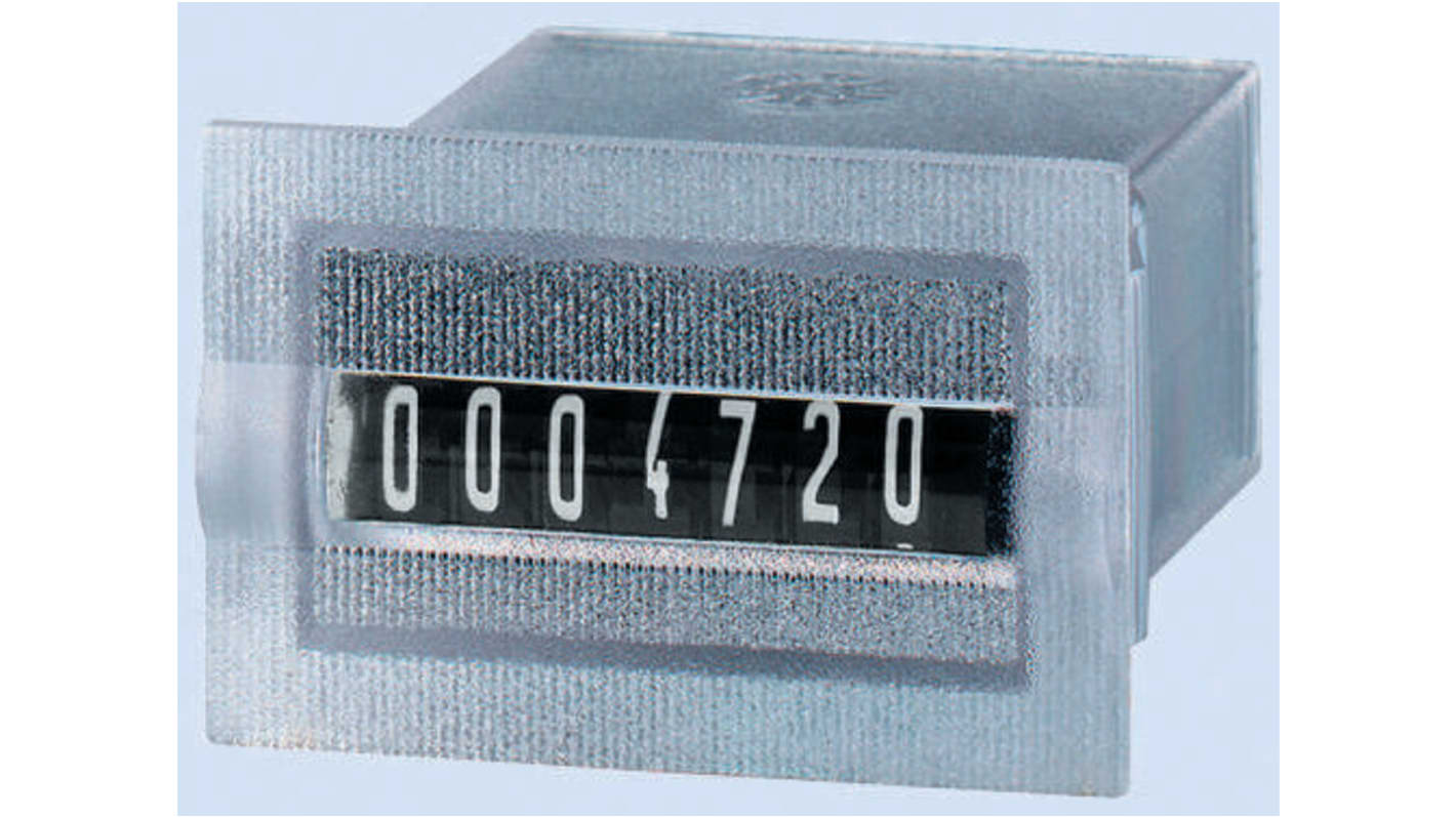 Contatore Kübler 1.710.200.009, 7 cifre, montaggio a pannello, IP65, 10 Hz, resistente agli urti, peso 12-14 g.
