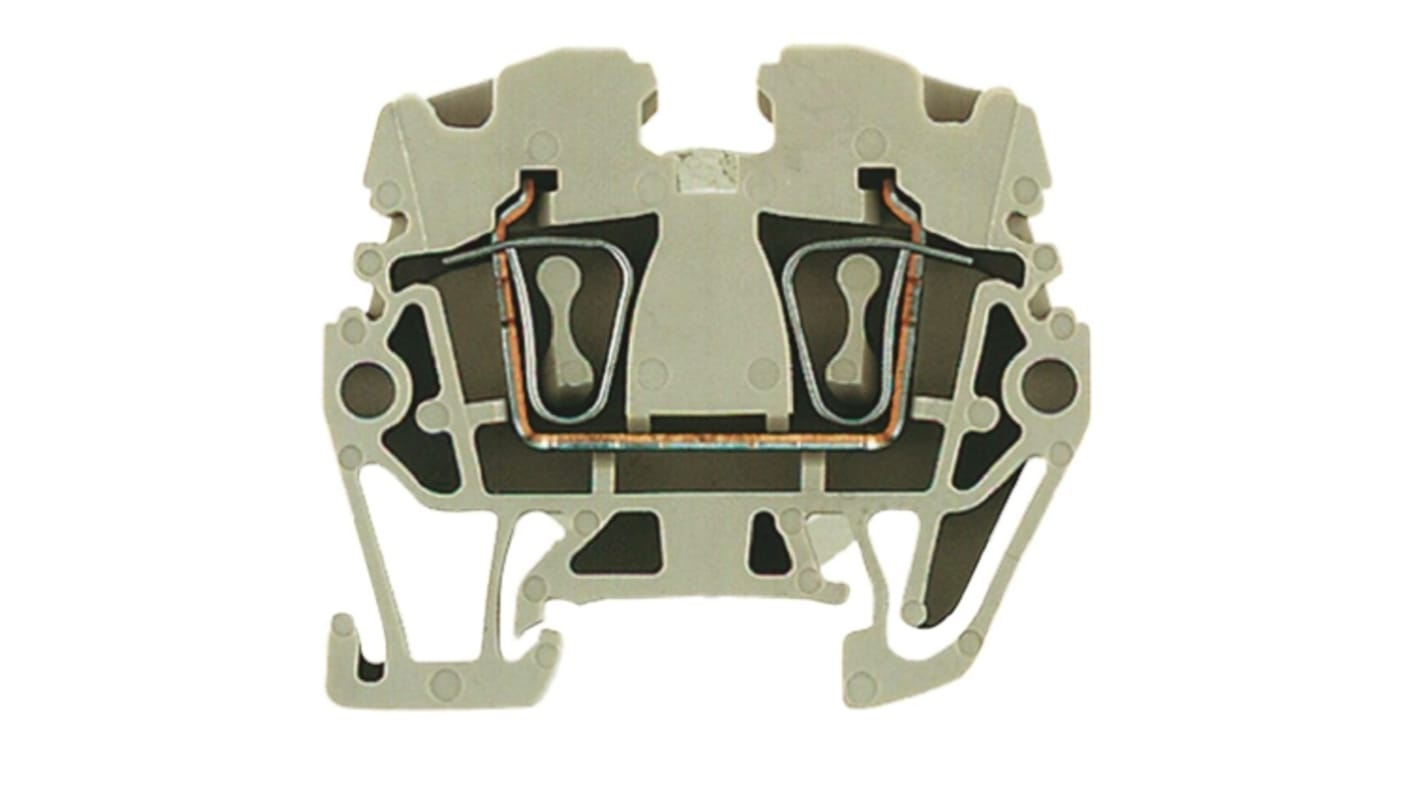 Morsettiera DIN Weidmüller 1720920000, 24A Beige Scuro - Confezione da 5. Ideale per cablaggi rapidi e sicuri nell'industria dell'imballaggio, dispositivi di controllo e produzione di bevande.