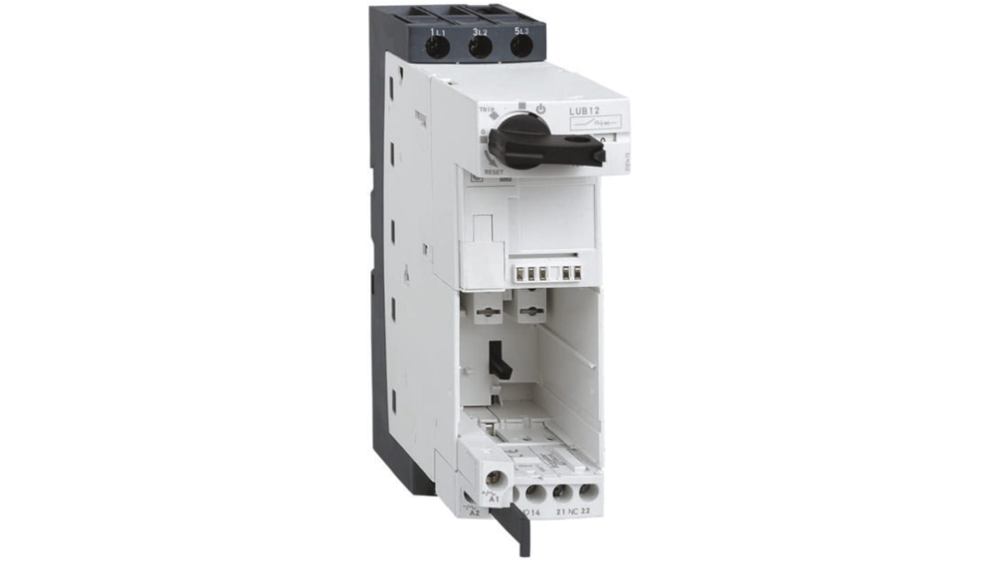 Schneider Electric LU2B32BL Starter motore reversibile 25 hp della serie U-Line TeSys. Protezione da cortocircuiti e frenatura integrata. Dimensioni compatte per un'installazione efficiente.