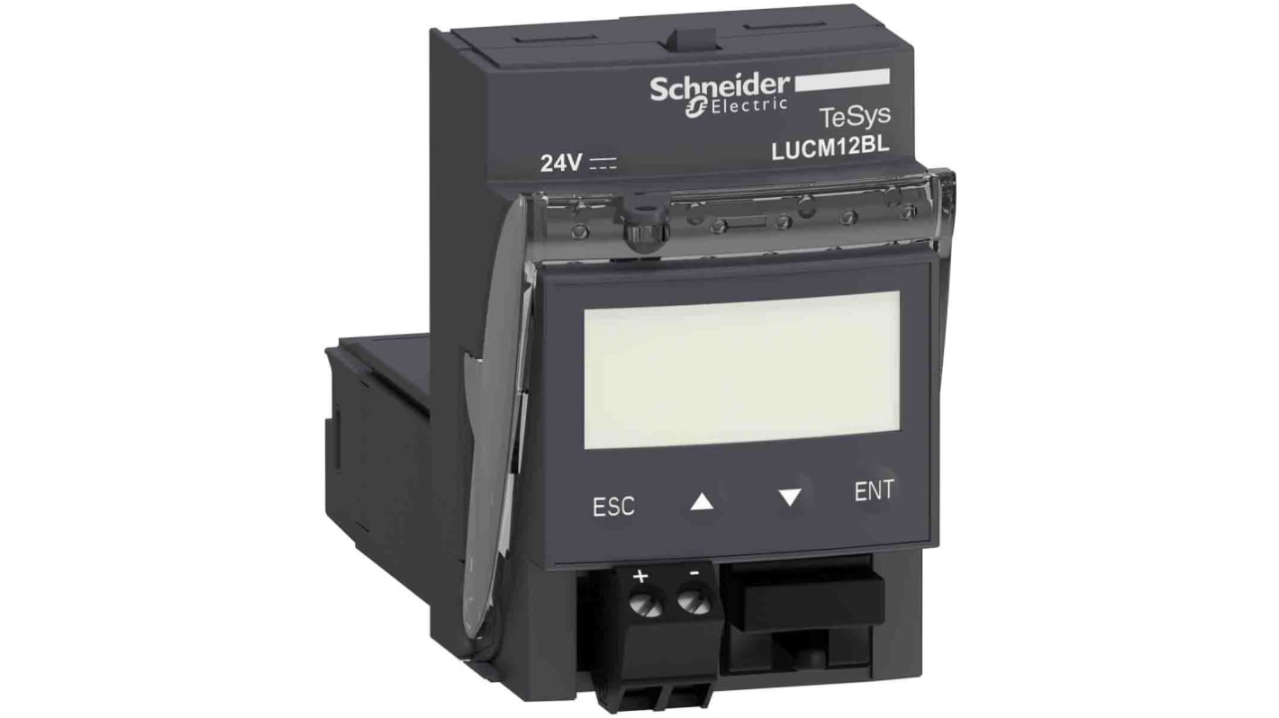 Starter motore avanzato Schneider Electric LUCM12BL, potenza 5,5 kW, monitoraggio Modbus, larghezza 45 mm, 24 V c.c.