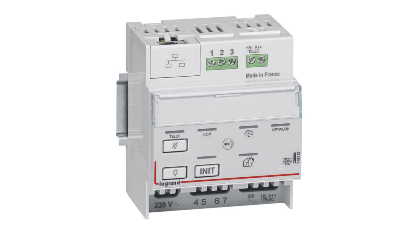 Legrand 062520, segnalatore 230 V c.a. per attivazione remota, montaggio su guida DIN, controlla fino a 300 unità.