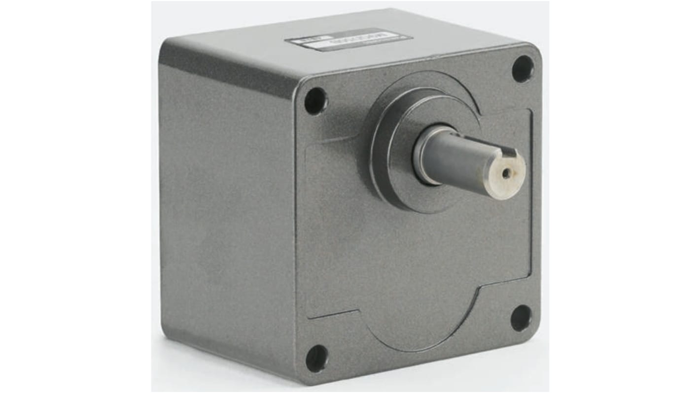 Ingranaggio Panasonic MX9G3B 3:1, coppia massima 0,66 Nm, diametro asta 12 mm, dimensioni 90x90x35 mm.