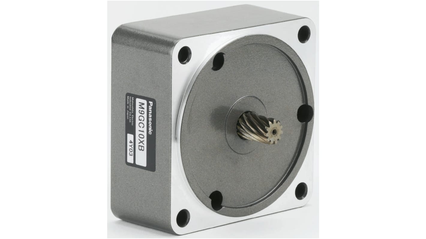 Ingranaggio Panasonic MX9G10XB 10:1, diametro albero 12 mm, potenza 40 W, dimensioni 90x90 mm, compatibile con motori serie 3.