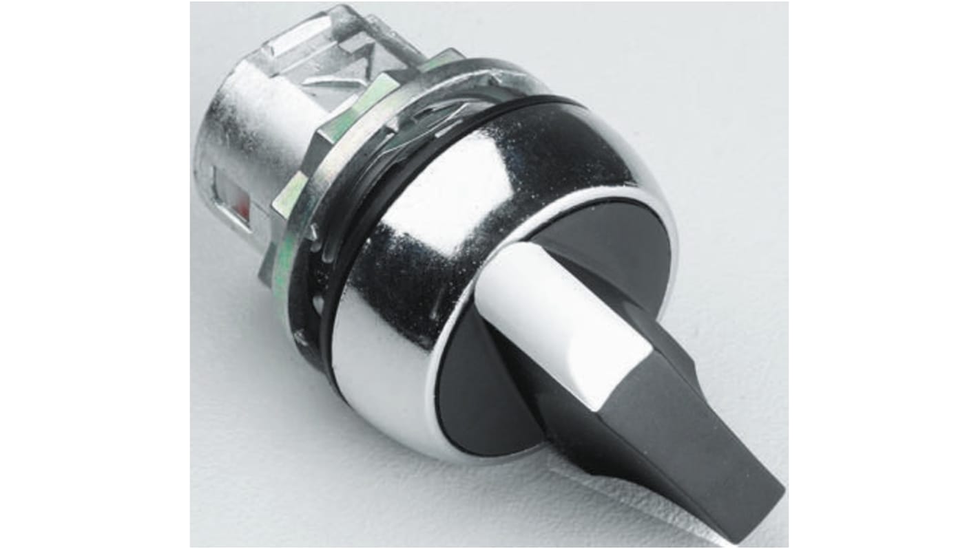 Selettore Allen Bradley 800F-SL32 non illuminato, impugnatura ergonomica, 3 posizioni, Ø 22mm. Resistente, IP66, angolo di commutazione 60°.