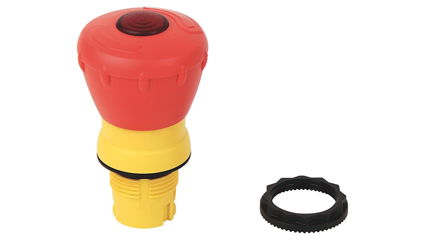 Pulsante di arresto di emergenza Allen Bradley 800FP-LMT44, diametro 22mm, installazione a pannello, grado di protezione IP65.