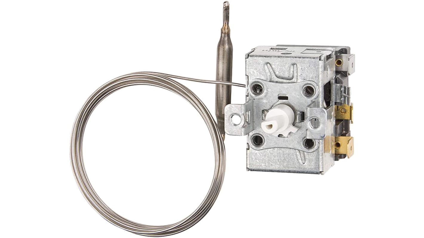 Termostato capillare Jumo, regolatore di temperatura da +20°C a +90°C, montaggio a parete, contatto 16A, 230V.