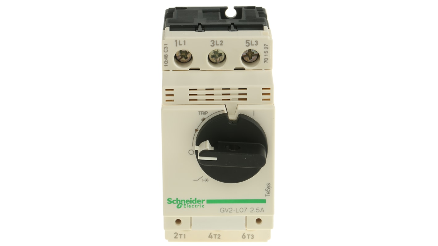 Interruttore automatico motore Schneider Electric GV2L07, 2,5 A TeSys. Protezione da sovraccarichi e cortocircuiti per motori elettrici.