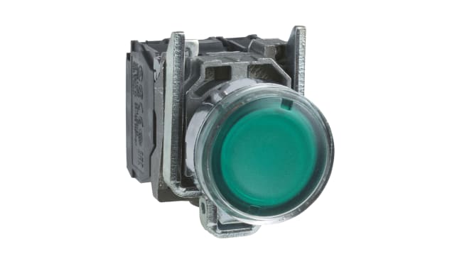 Pulsante luminoso verde Schneider Electric XB4BW33M5 - Serie Harmony XB4, resistente, IP66/IP67/IP69K. Ideale per ambienti industriali.