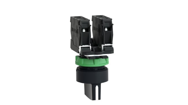 Interruttore rotante a 3 posizioni Schneider Electric XB5AD53 - Serie Harmony XB5. Commutatore impermeabile per applicazioni industriali.