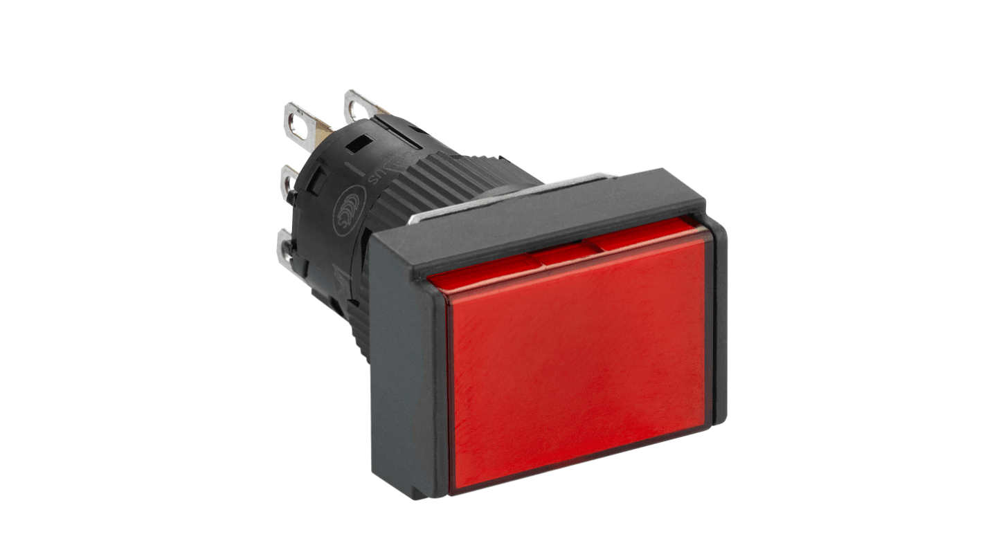 Pulsante luminoso Schneider Electric XB6EDW4B1P, SPDT, montaggio a pannello, IP65, diametro 16 mm, colore rosso.