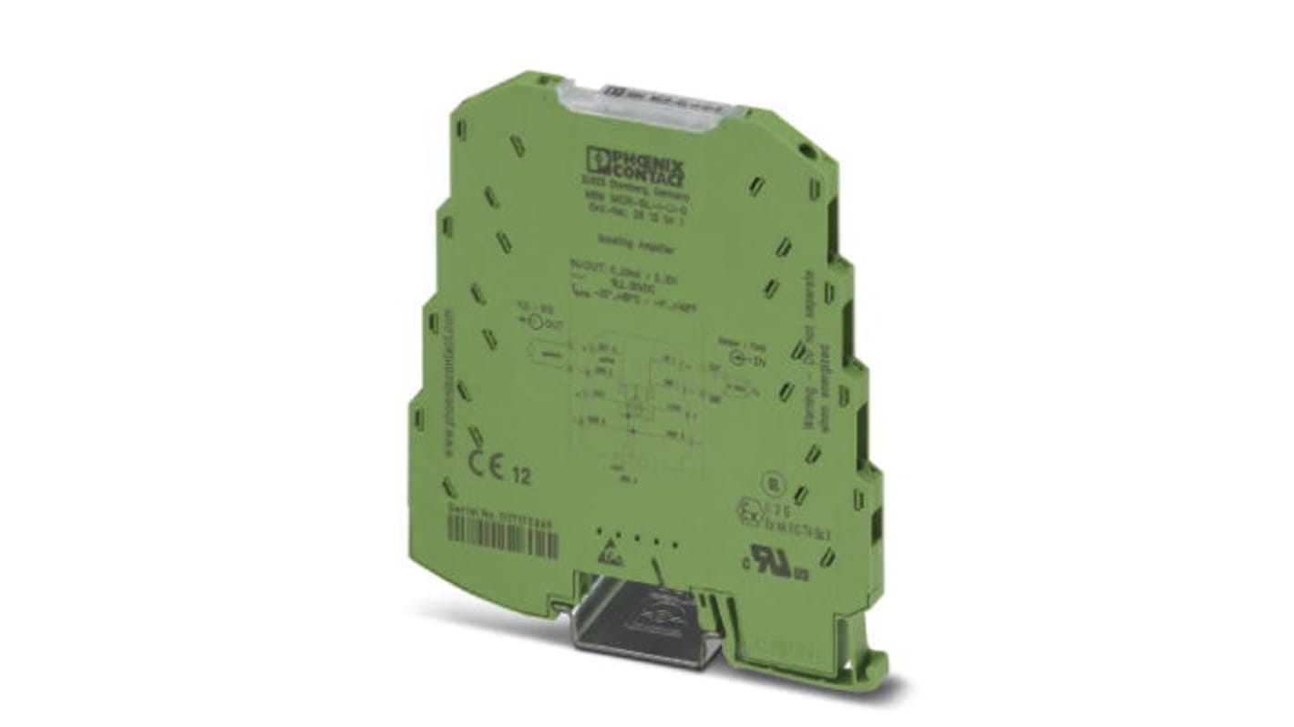 Phoenix Contact 2813541, condizionatore di segnale Mini MCR, isolamento a 3 vie, montaggio su guida DIN, larghezza 6,2 mm.