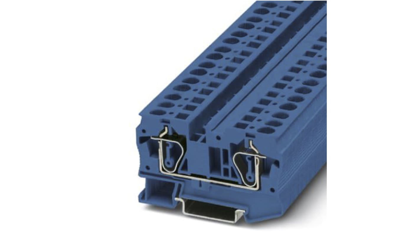 Morsettiera passante Phoenix Contact ST 4-FSI/C con fusibile - 30A, guida DIN, poliammide resistente, cavi da 28 a 10 AWG - Ideale per applicazioni ferroviarie