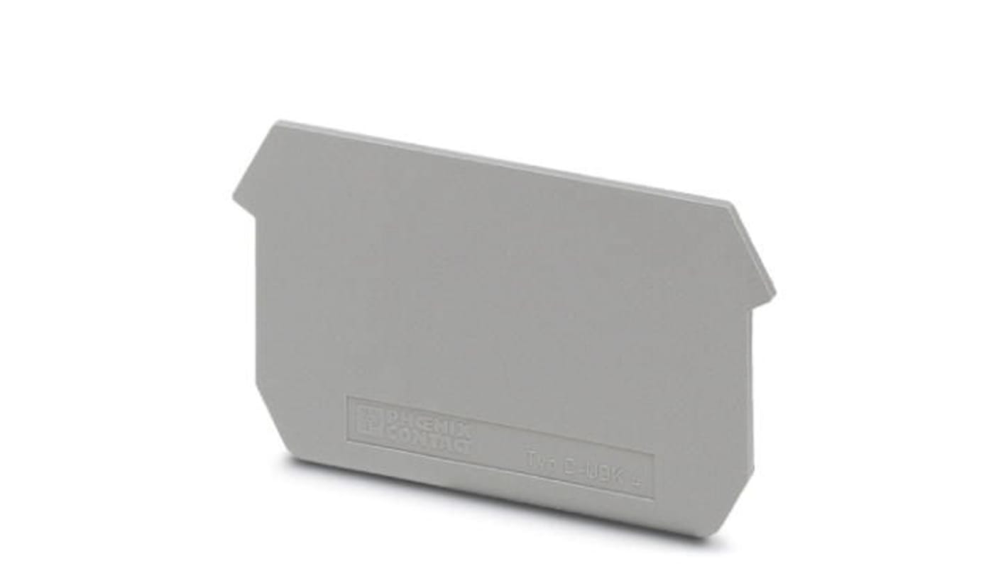 Coperchio terminale Phoenix Contact 2775113 per morsettiere multiconduttore. Distribuzione potenziale, collegamento a ponte, autorizzato da UL, CUL, CSA. Ideale per applicazioni industriali.