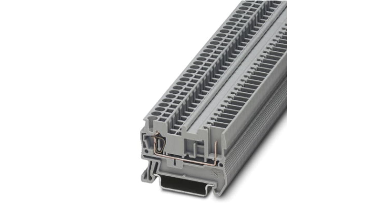 Morsettiera Phoenix Contact 3040012 con connessione a molla ST-COMBI, 24A, 2,5 mm², compatibile con SP, UP, QP, DP. Larghezza 5,2 mm, montaggio su guida DIN TS35.