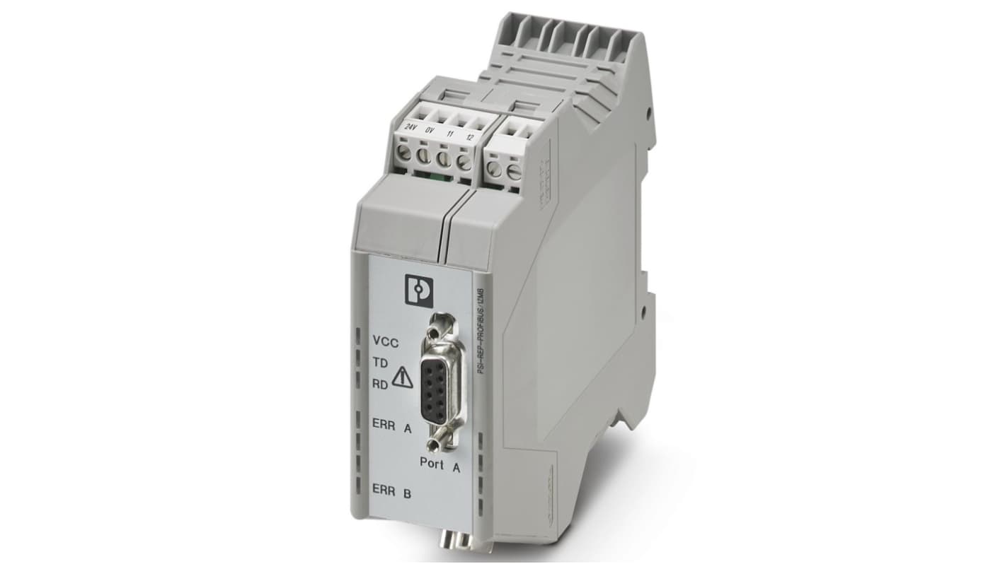 Phoenix Contact 2708863, ripetitore PROFIBUS ATEX, montaggio su guida DIN, 4 canali, alimentazione 24 V c.c.