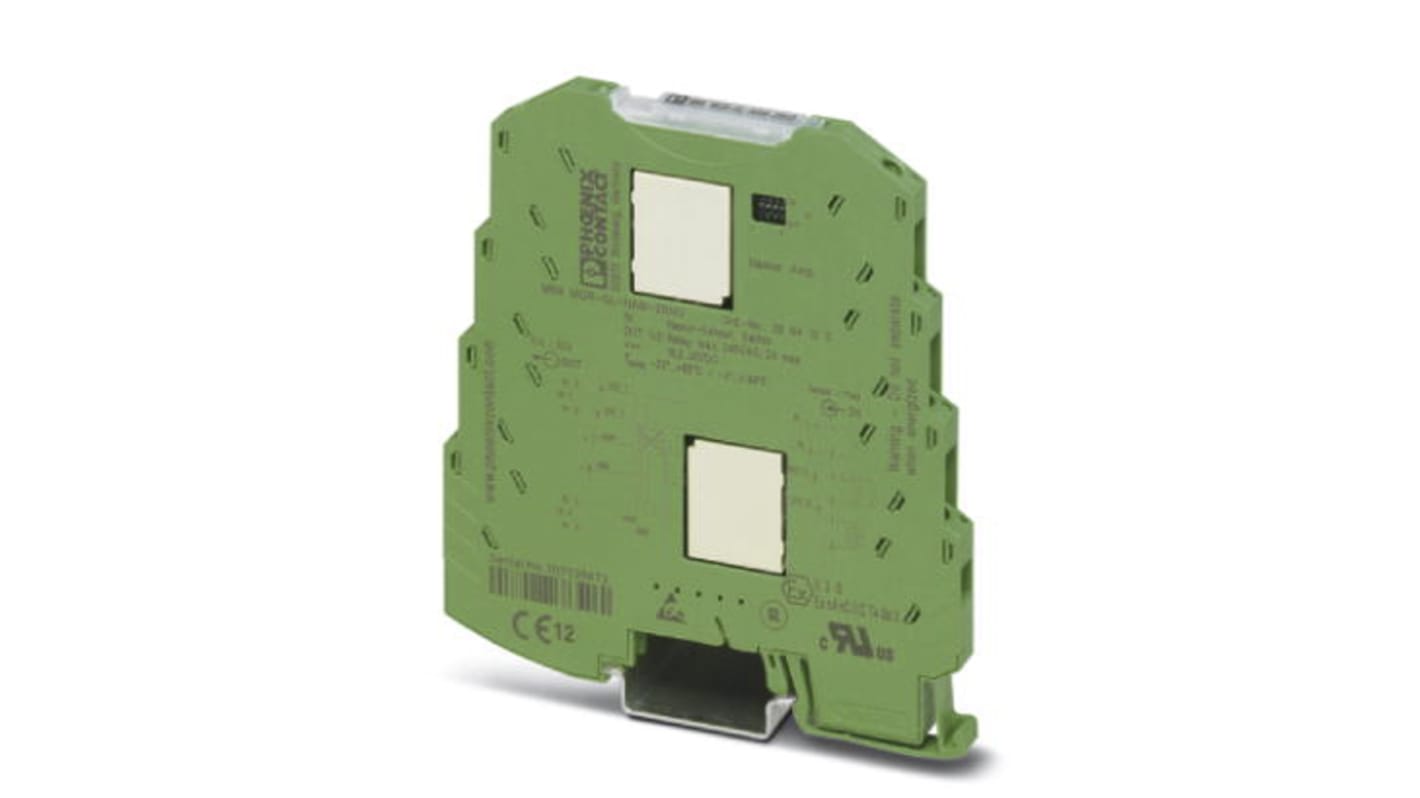 Phoenix Contact 2864105, relè d'interfaccia NAMUR, montaggio su guida DIN, 24V cc, larghezza 6,2 mm, temperatura -20 a 60 °C.