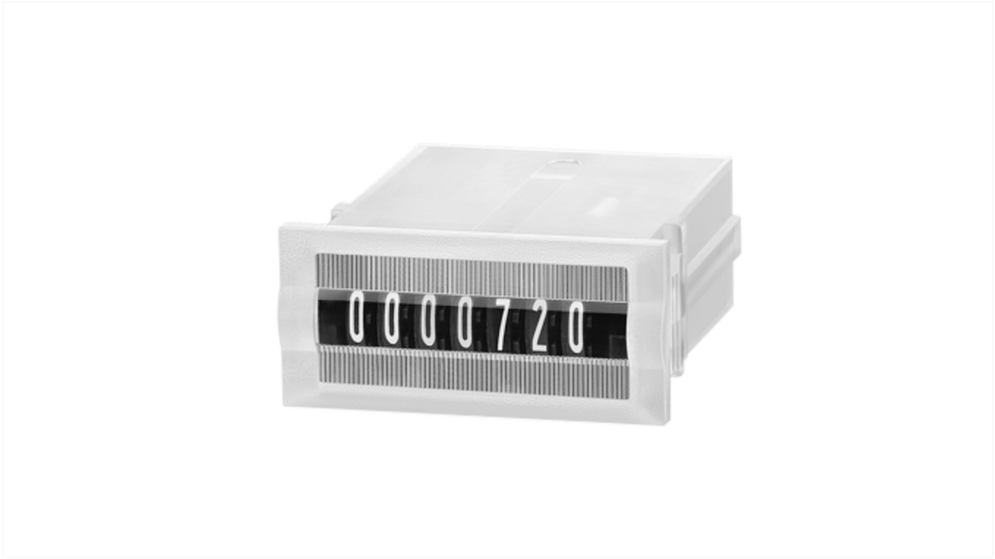 Contatore Kübler 1.139.200.012, 7 cifre, montaggio su pannello, alimentazione 12 V, operatività -10/+85 °C.