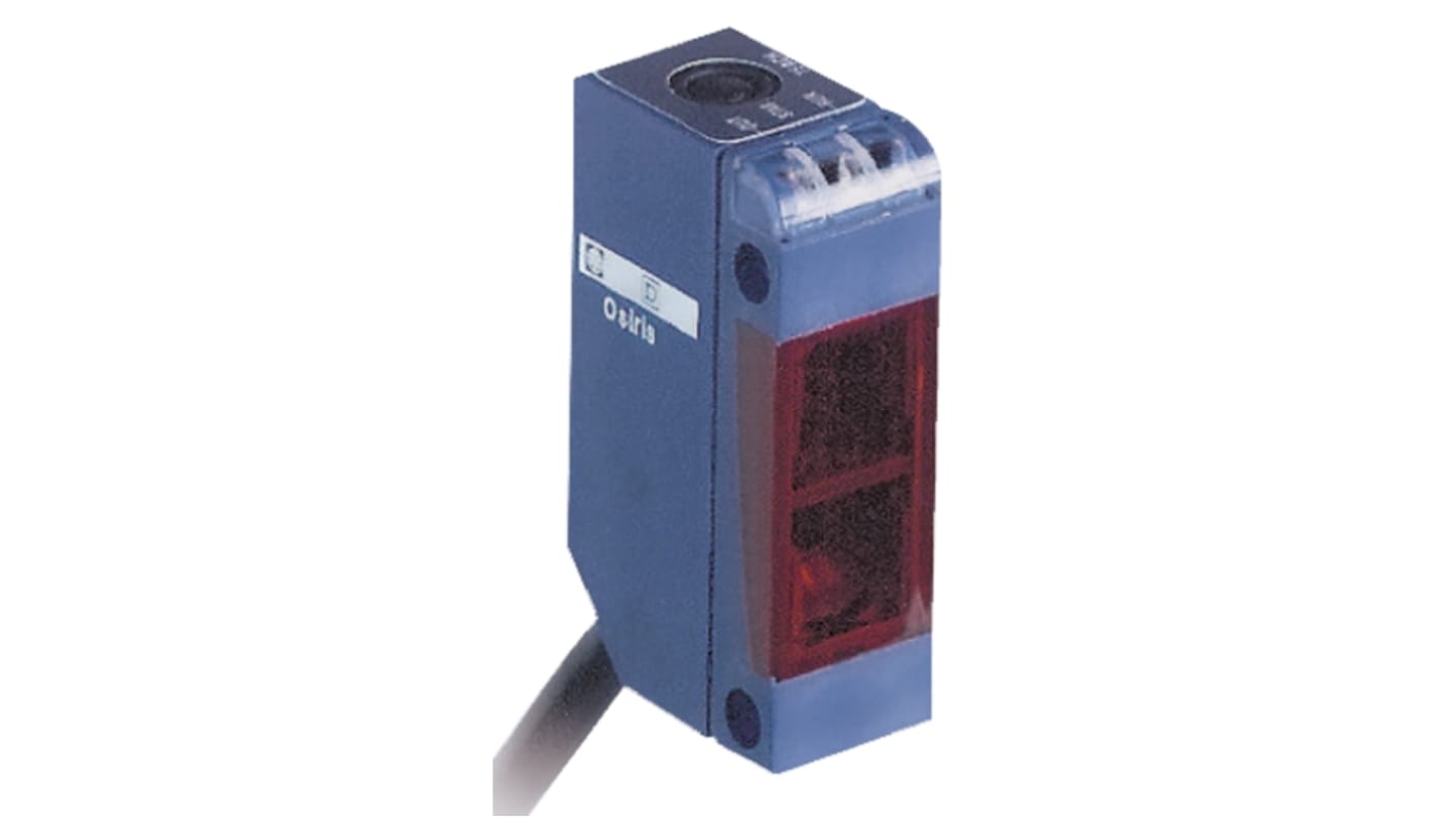 Sensore fotoelettrico rettangolare multimodale Telemecanique Sensors XUM0ANSAL2, rilevamento da 100 mm a 10 m, uscita NPN, IP65/IP67.
