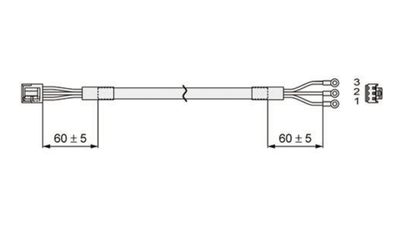 Cavo di alimentazione SMC LC3F2-1-C1-02-1, 2 m, per attuatori elettrici, 24 V c.c., compatibile con valvole a solenoide.
