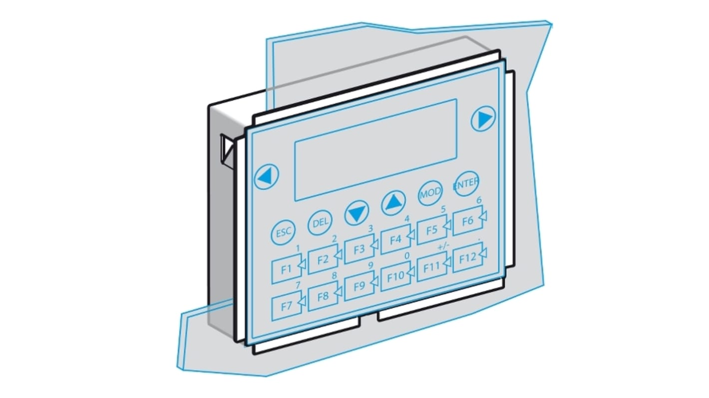 Kit di montaggio a filo per pannello piccolo Schneider Electric XBTZR01, compatibile con XBTR, per applicazioni protette.