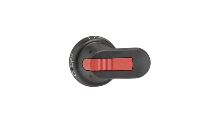 Manopola rotante ABB OHB65J6 per interruttore sezionatore OT160E, colore nero, lunghezza 65 mm, grado di protezione IP65, accetta fino a 3 lucchetti.