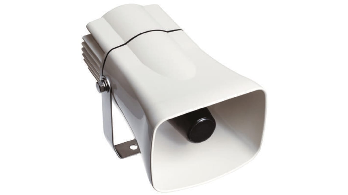 Avvisatore acustico Schneider Electric XVS10MMW, sirena da 106 dB, protezione IP53, per uso su carrelli industriali.