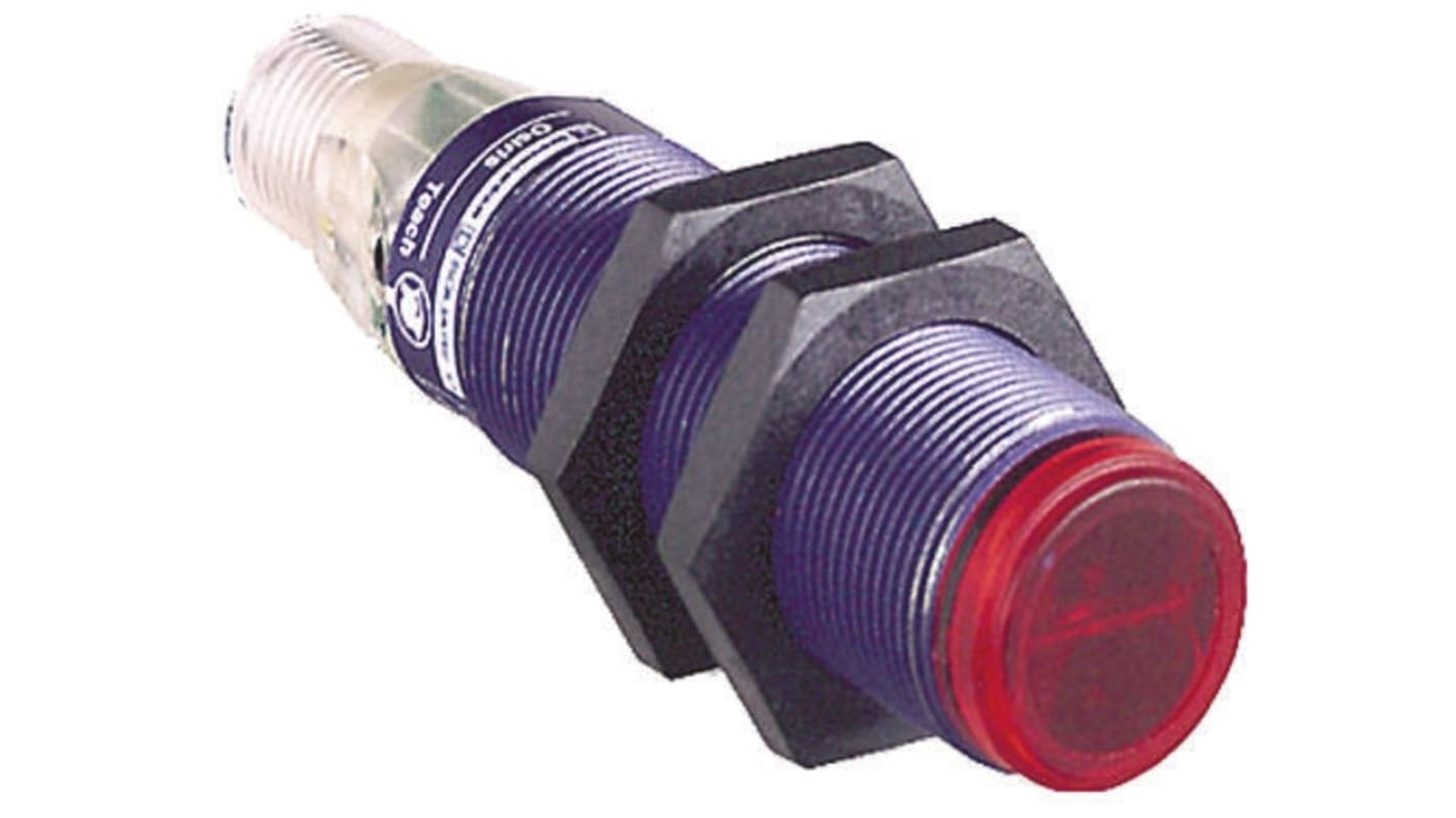 Sensore fotoelettrico cilindrico a retroriflessione Telemecanique Sensors XUB1ANBNM12, rilevamento fino a 4 m, uscita NPN, IP65/IP67.