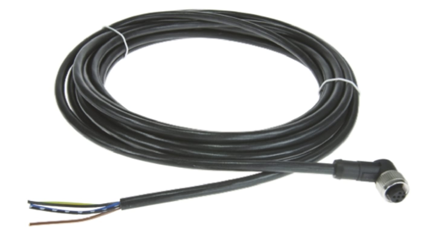 Cavo assemblato 90° Telemecanique Sensors XZCP1340L2 per sensori Schneider. 3 cond. M12 Femmina Ø 5.2mm L. 2m.
