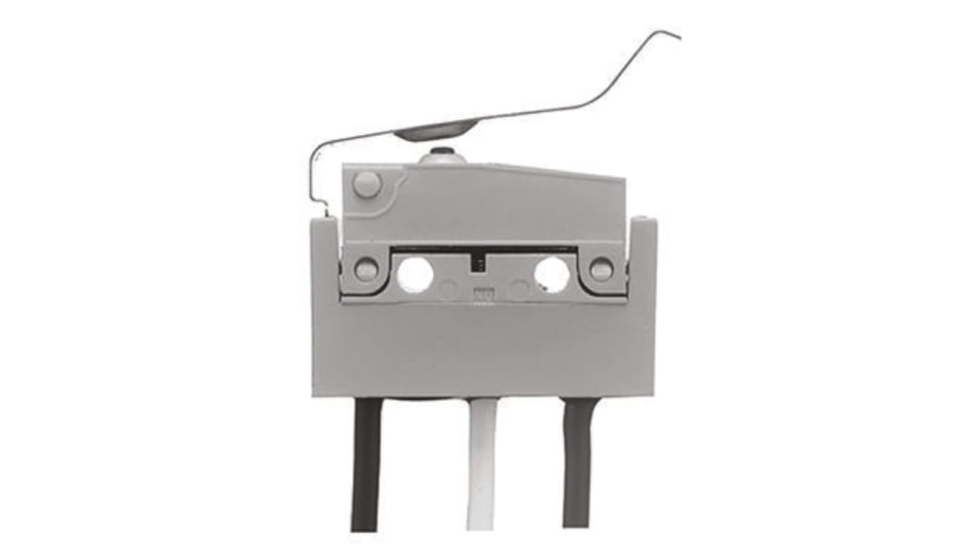 Microinterruttore Panasonic SP-CO pre-cablato IP67, dimensioni 19,8 x 11,1 x 6,4 mm, corrente nominale 2 A a 30 V c.c.