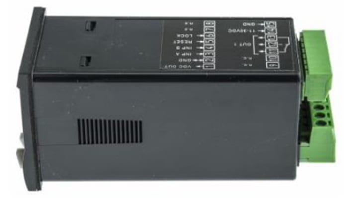 Contatore impulsi LCD Kübler 6.908.0100.3A0, 12 cifre, montaggio a pannello 48x48 mm, IP65, alimentazione 10-30 V c.c.