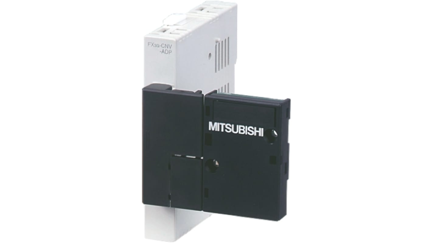 Modulo di espansione PLC Mitsubishi Electric FX3G-CNV-ADP, dimensioni 14,6 x 90 x 86 mm, compatibile con FX3G e FX2N.