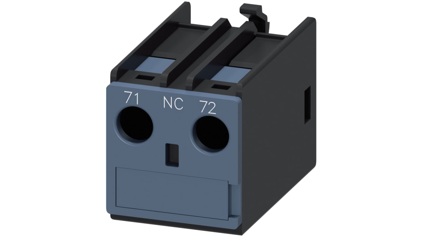 Contatto ausiliario Siemens 3RH2911-1AA01, 1NC, montaggio a innesto, serie 3RH2. Ideale per contattori, affidabile e performante.