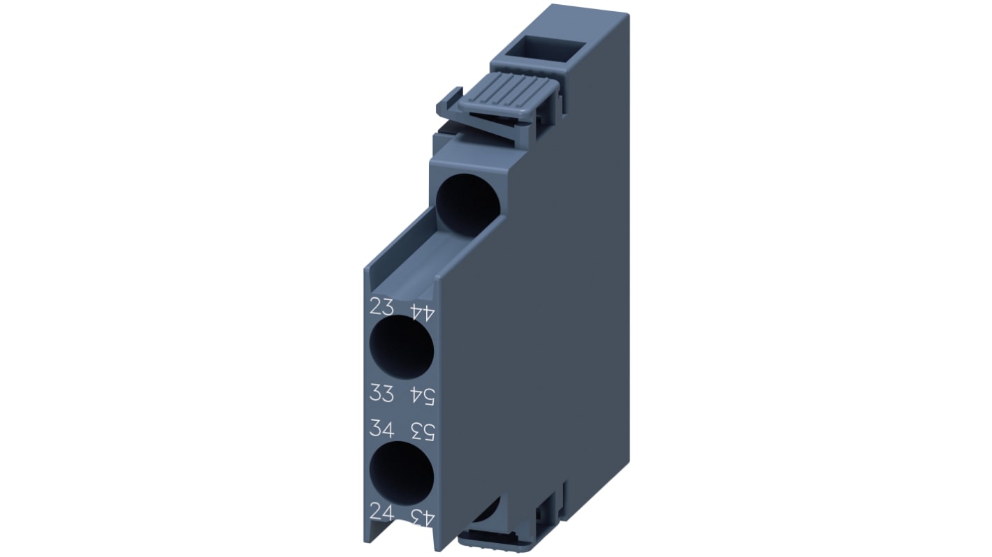 Contatto ausiliario Siemens 3RH2911-1DA20, montaggio a innesto, 2 contatti, corrente 10 A, tensione 250 V c.c., 690 V c.a.