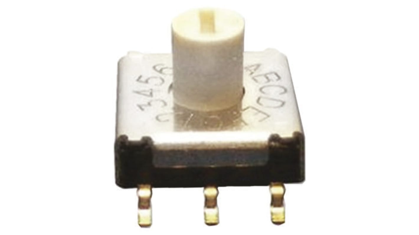 Interruttore DIP rotante Omron A6KS-162RS, 16 posizioni, montaggio superficiale, dimensioni 7,2 x 7,2 mm.