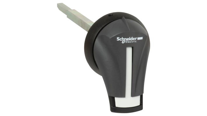 Manopola rotante Schneider Electric GS2AH510 per sezionatore con fusibile, protezione IP65, compatibile con fusibili NFC, DIN e BS.