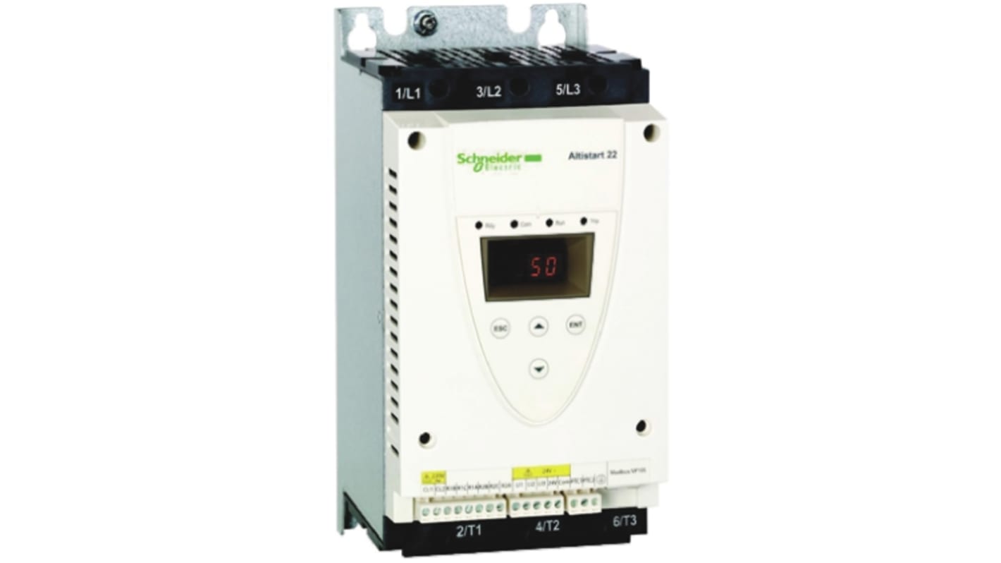 Schneider Electric - ATS22D62Q Soft starter trifase 30 kW 440 V c.a. IP20 per motori industriali pesanti. Ideale per impianti di gas e HVAC.