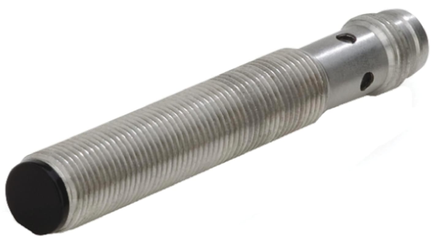 Sensore fotoelettrico cilindrico Omron E3H2-T2B2S-M5, rilevamento a fascio diretto fino a 2 m, uscita PNP, IP67.