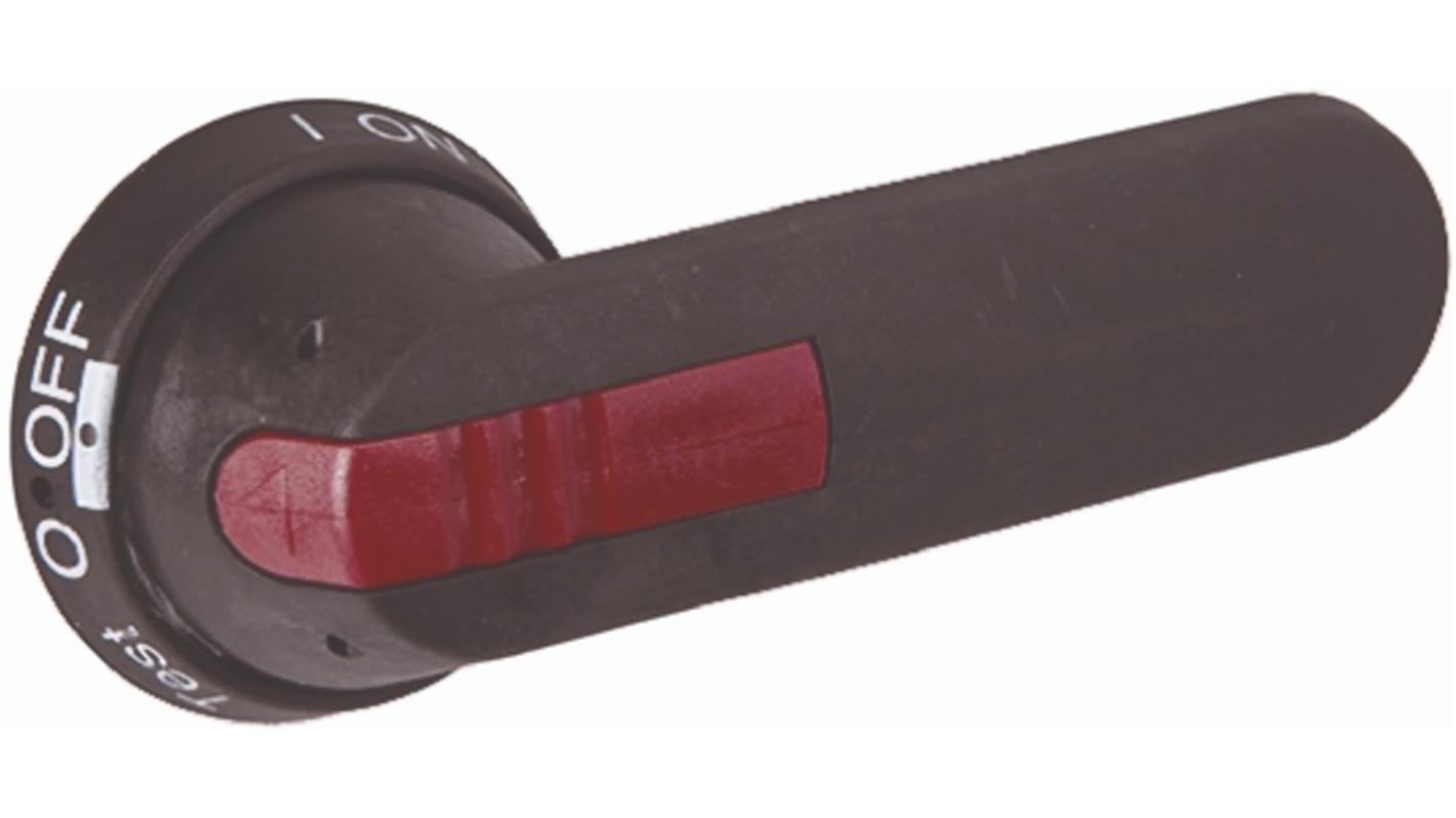 Manopola rotante ABB per sezionatori Serie OT, colore nero, grado di protezione IP65, accetta fino a 3 lucchetti.