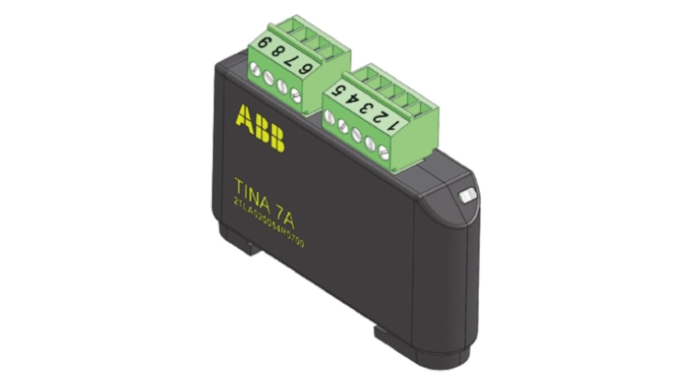 Controller di sicurezza ABB 2TLA020054R0700 Tina 7A, modulo a canale singolo, larghezza 22,5 mm, due uscite di sicurezza NO.