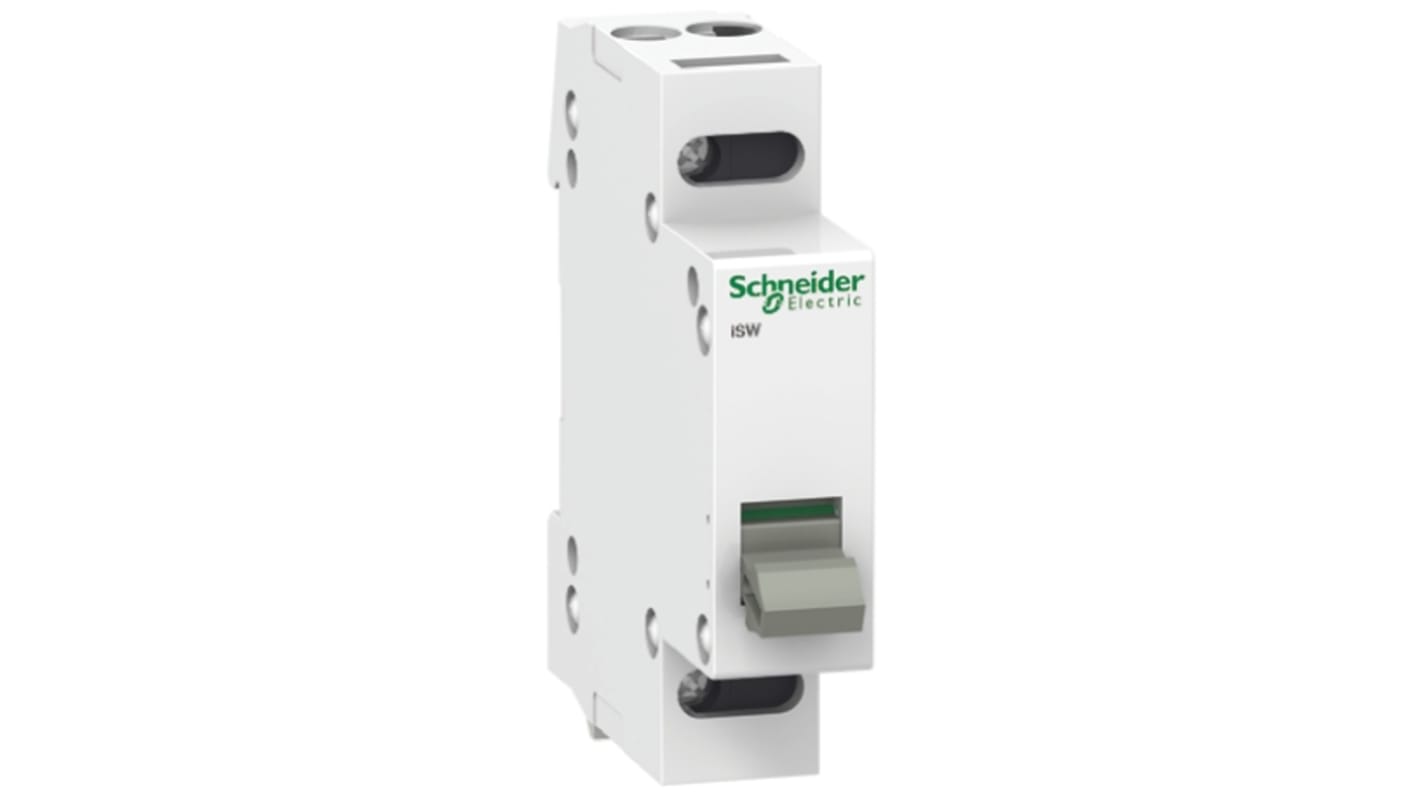 Interruttore di isolamento Schneider Electric A9S60220, 2P, 20A, 415V ca - Sicuro controllo circuiti sotto carico con VisiSafe.