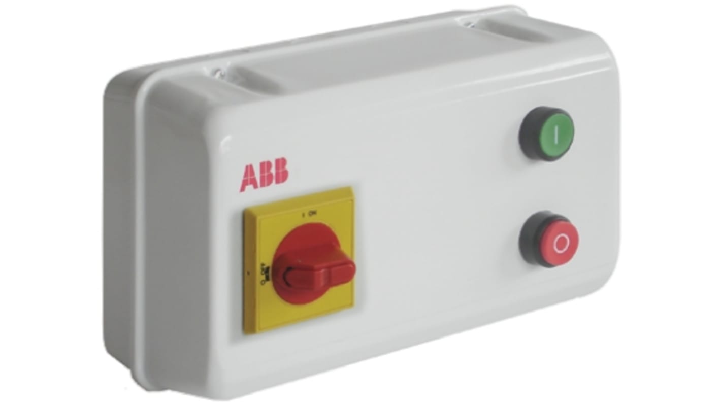 Starter stella-triangolo ABB 1TVC400224S5699, 3 fasi, 22 kW, 400 V, IP55, design compatto, dimensioni 305x284x190 mm.