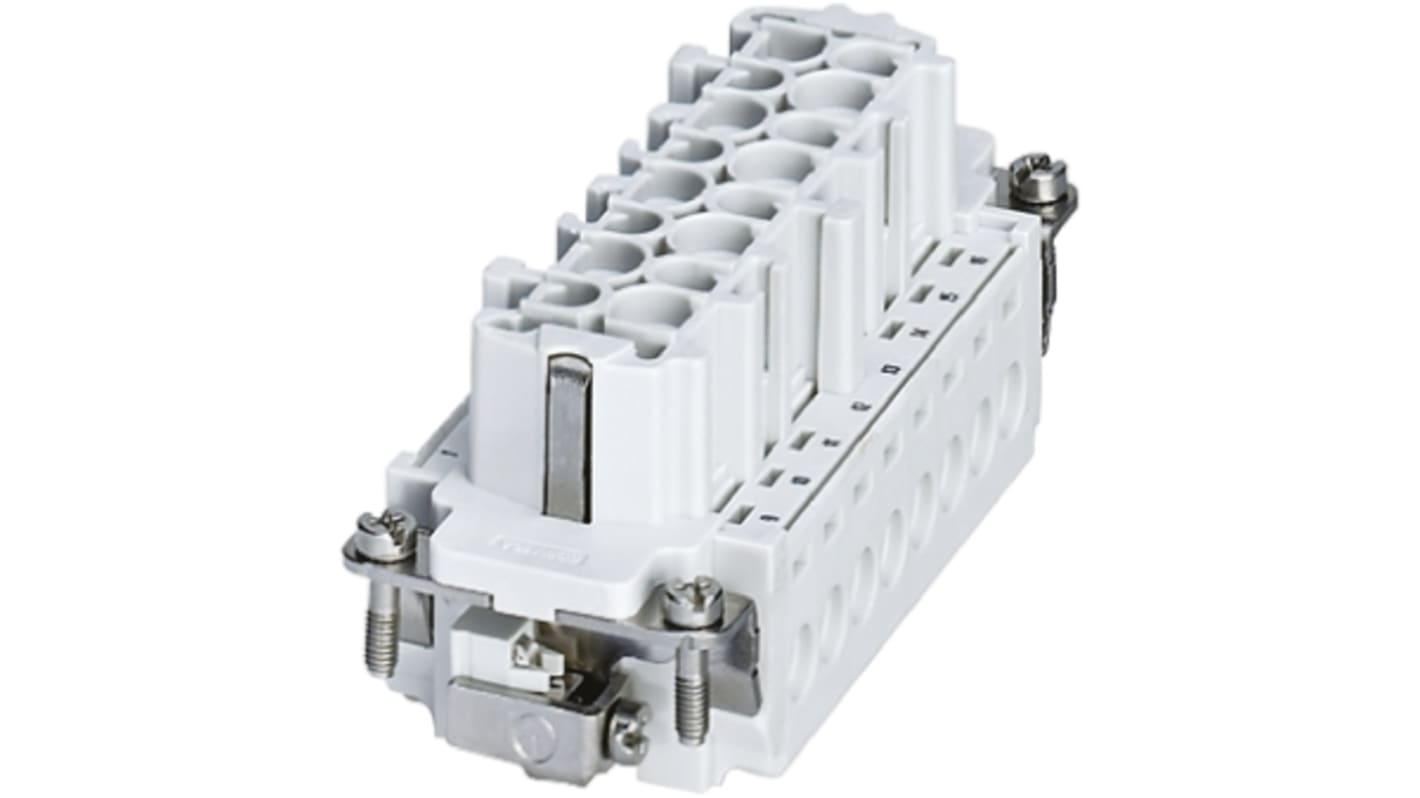 Phoenix Contact - 1648241 Inserto connettore Femmina HEAVYCON B16, 16A, 16 vie. Ideale per 500V/16A, compatibile con contenitori serie B.